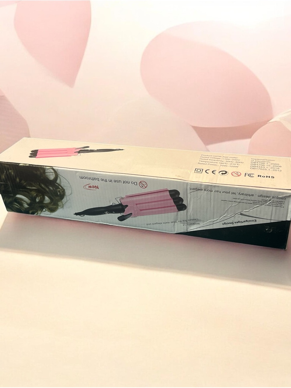 Pink Triple Barrel Hair Waver - Brand Unknown